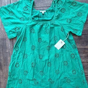 Green Eyelet Women's Dress